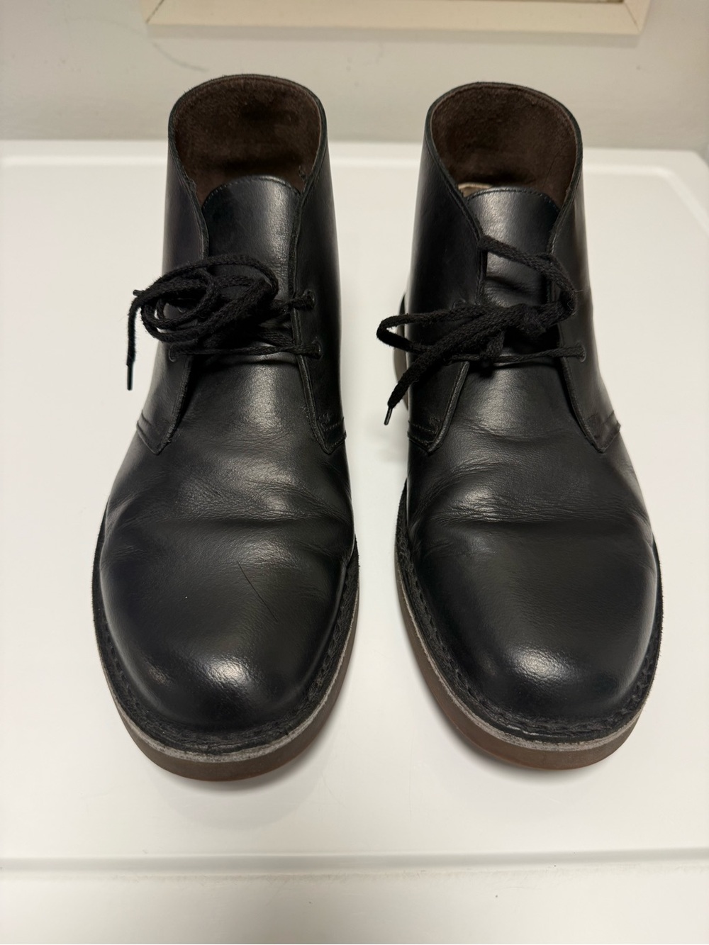 Clarks Bushacre 2 Men’s Black Leather Chukka Boots